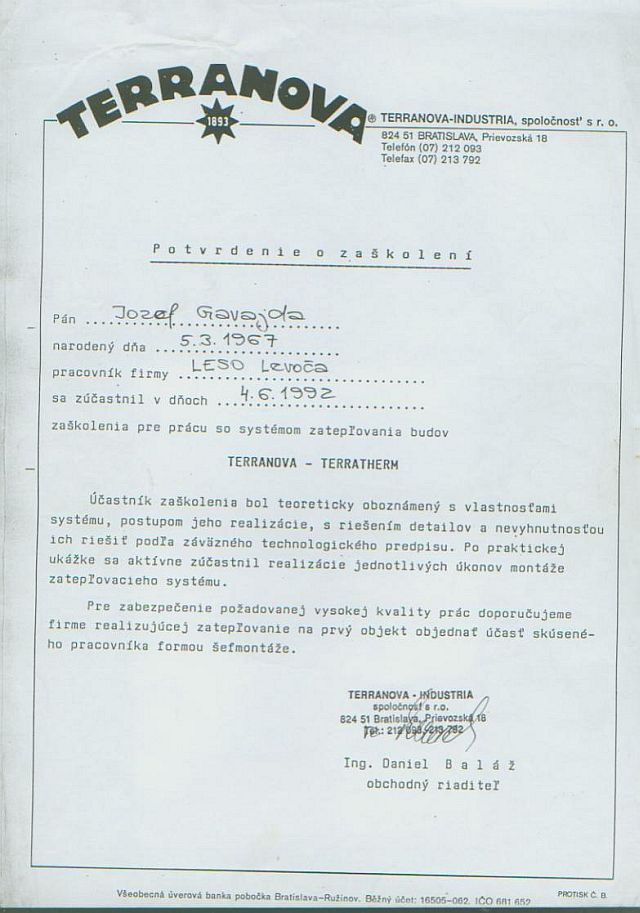 Certifikáty a licencie Certifikáty a licencie